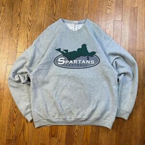Vintage 90s Michigan State Spartans Football Graphic Crewneck Sweatshirt